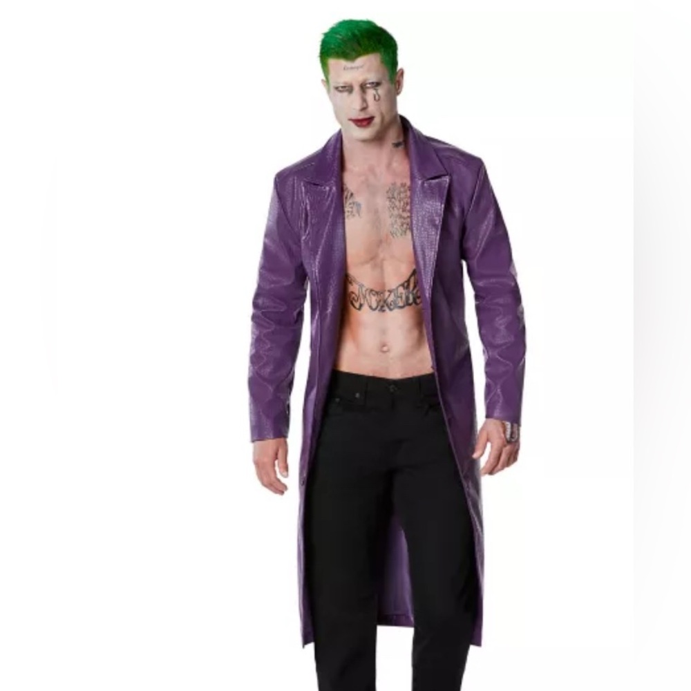 Suicide Squad Joker Jacket - Purple Long Coat